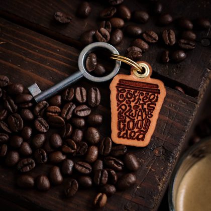 Rolig nyckelring för kaffeälskare - Always a good idea