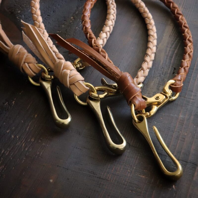 Braided Leather Wallet Lanyard