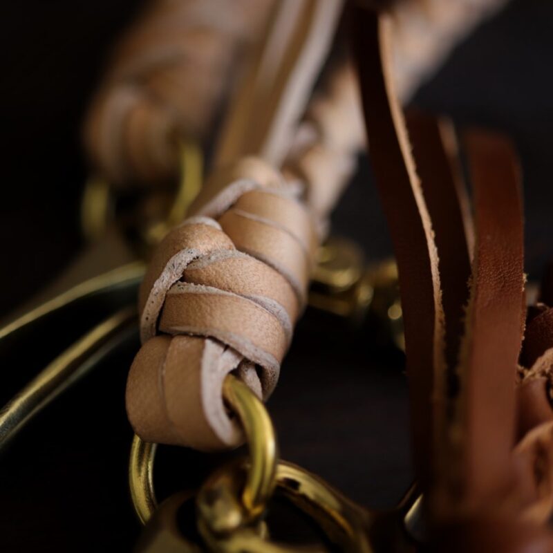 Braided Leather Wallet Lanyard