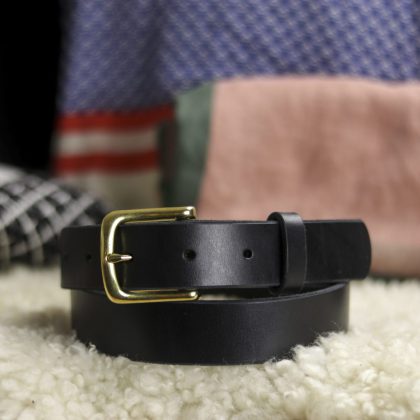 Van Laack Navy Leather Belt - TandTDevelopment