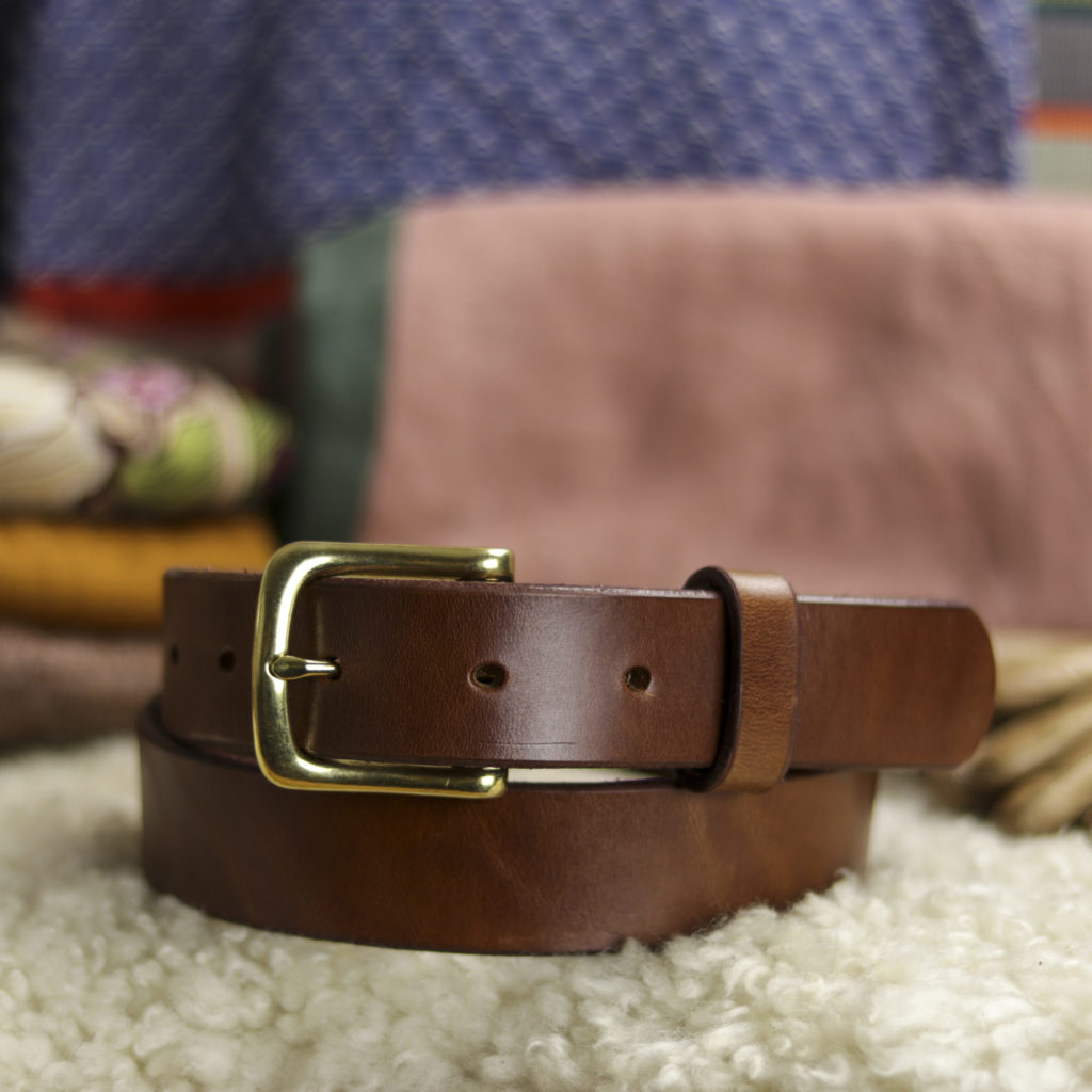 Belt Loop Leather Keychain - Brown - Nordic EDC