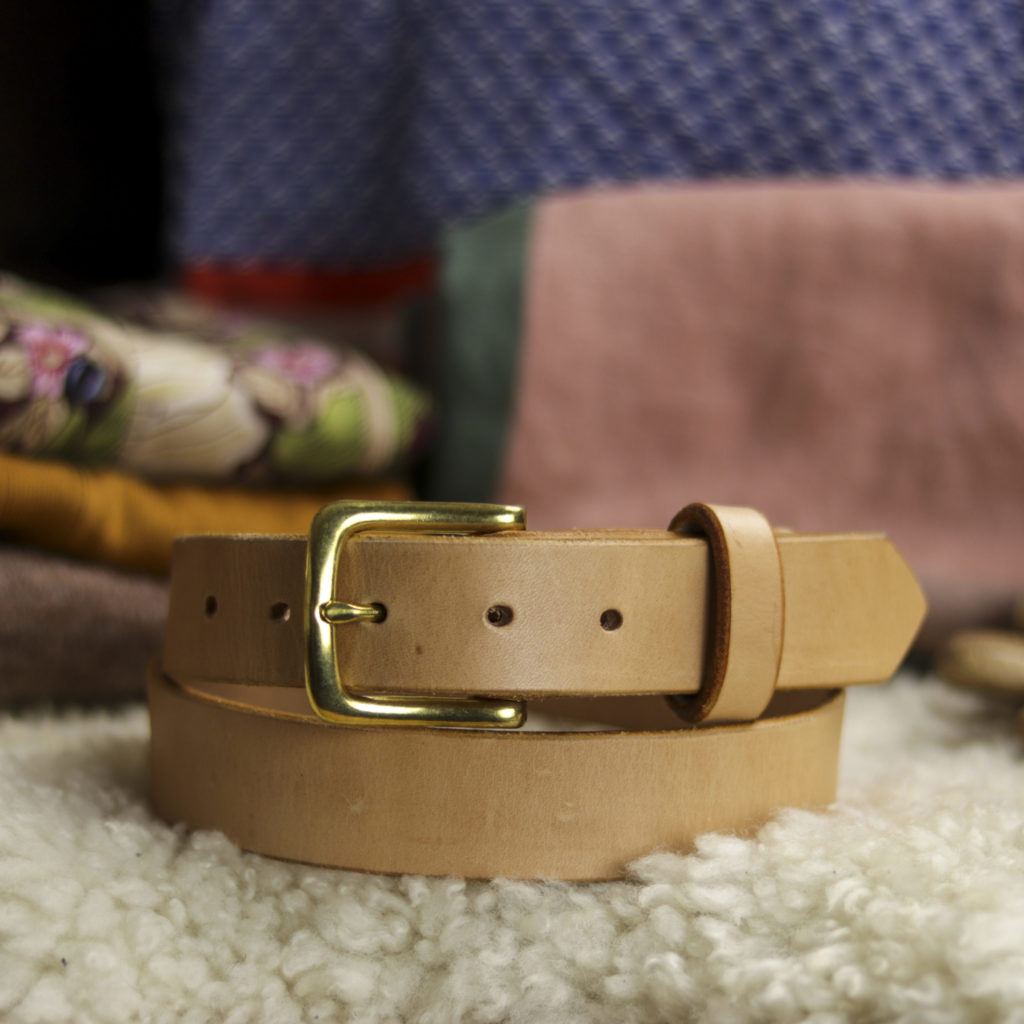 Slim brown on sale belt