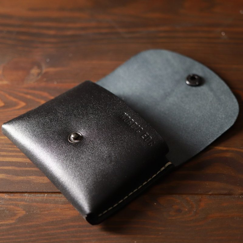 Coin and Cards Leather Wallet Black