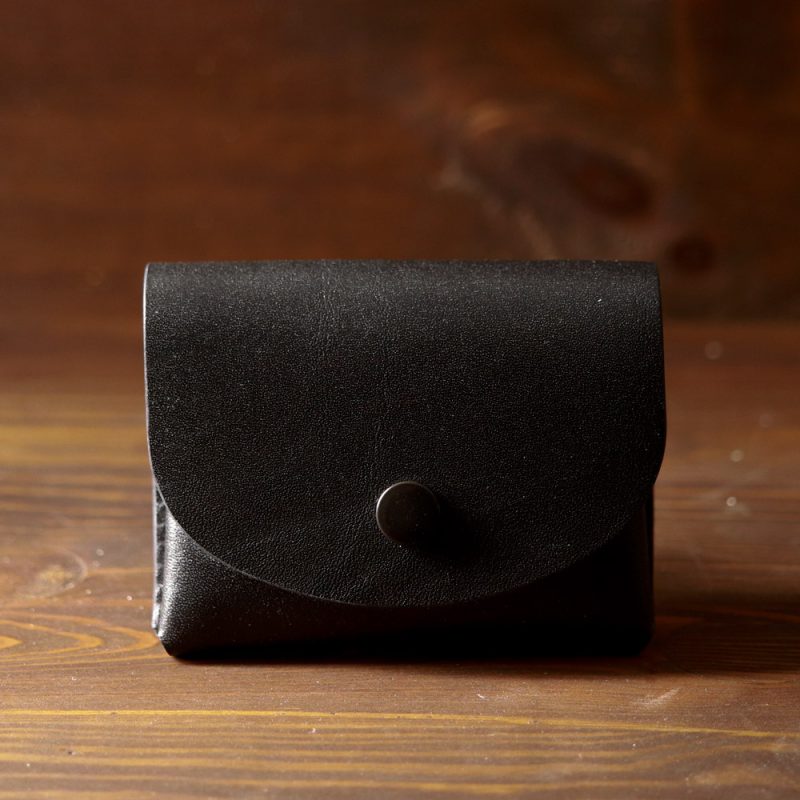 Coin and Cards Leather Wallet Black