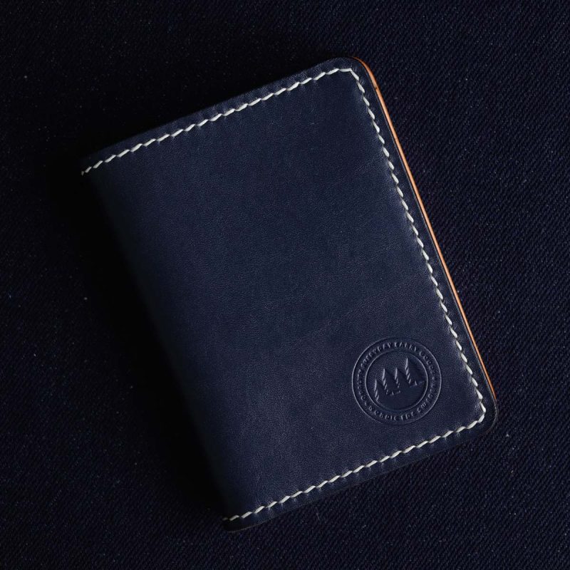 Leather Bifold Wallet Blue