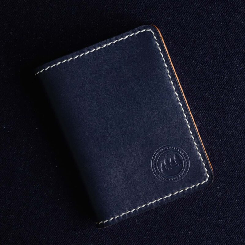 Leather Bifold Wallet Blue