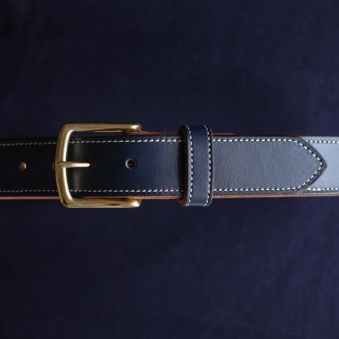 Denim Blue Double Leather Belt - Nordic EDC