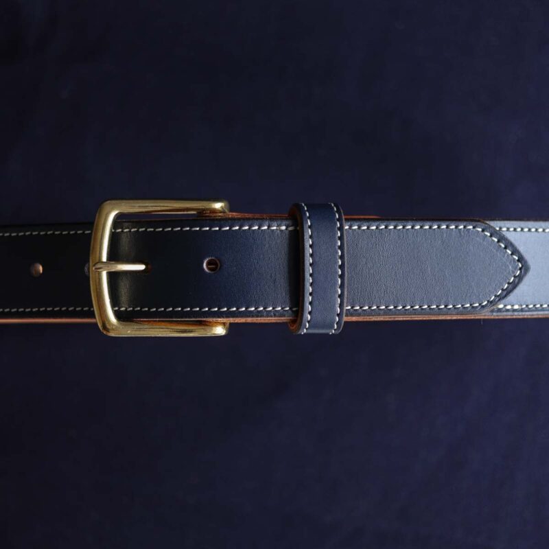 Denim Blue Double Leather Belt