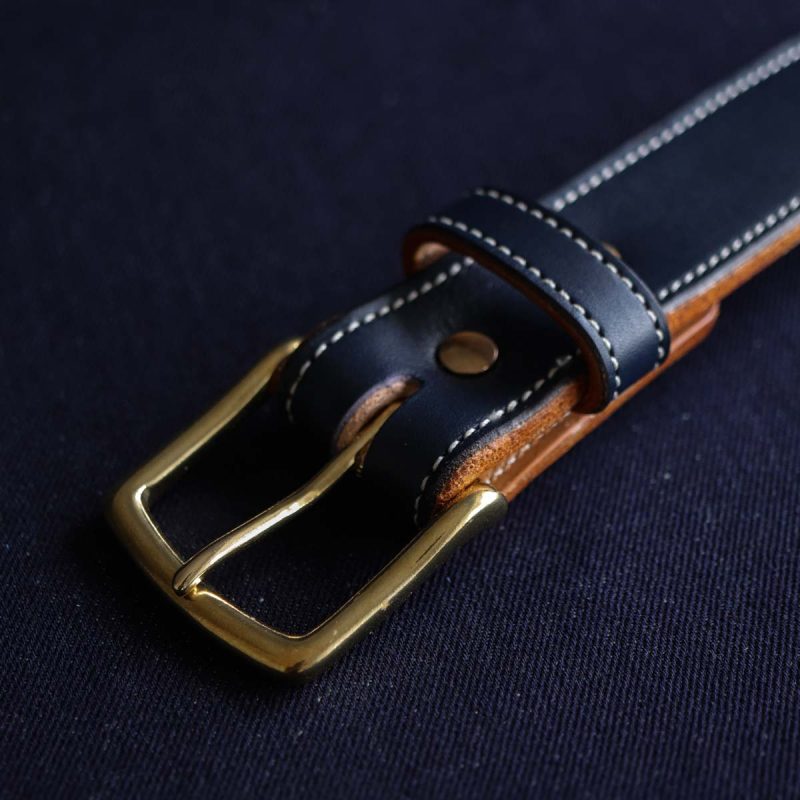 Denim Blue Double Leather Belt