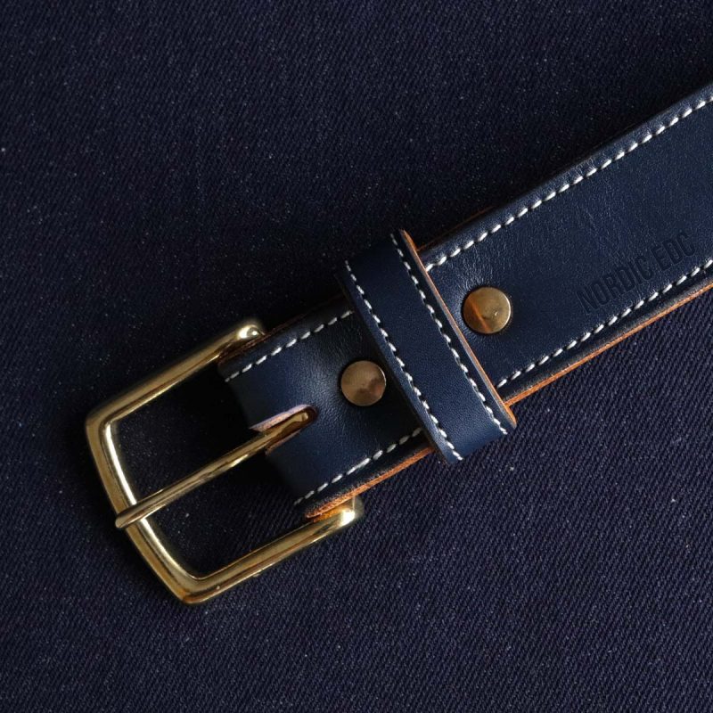 Denim Blue Double Leather Belt