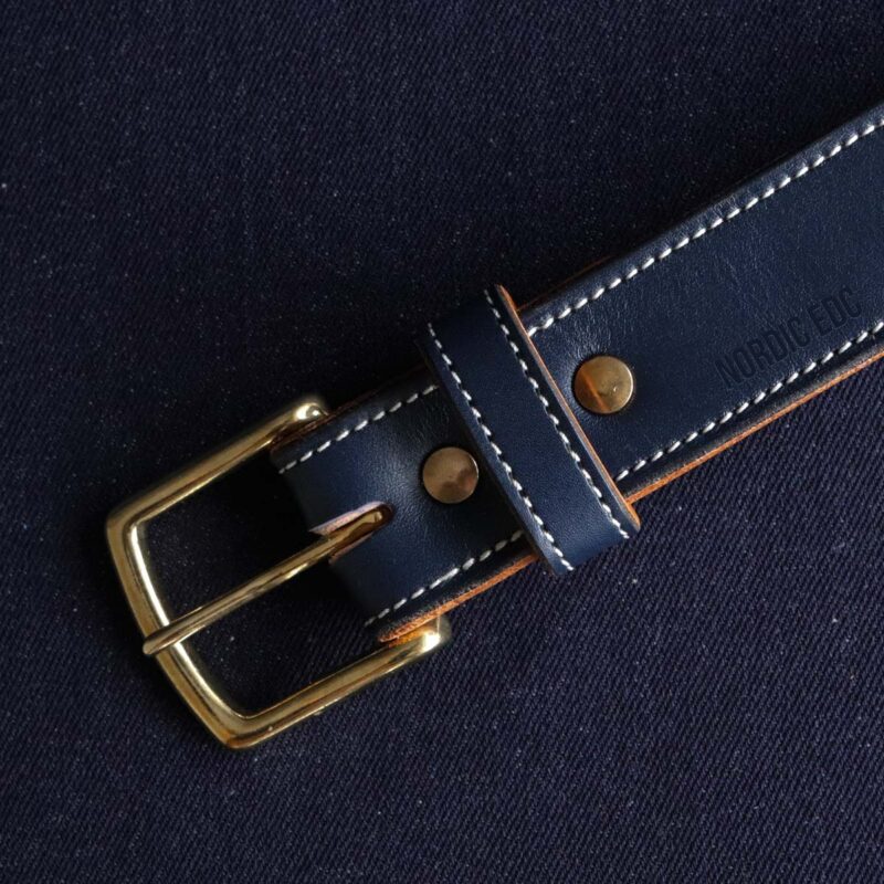 Denim Blue Double Leather Belt