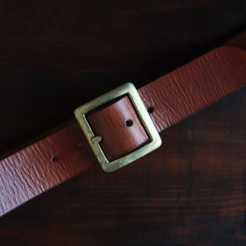 Vintage Brown Garrison Leather Belt