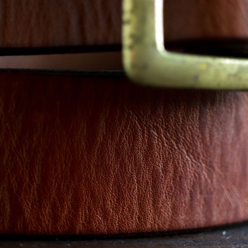 Vintage Brown Garrison Leather Belt buckle leather