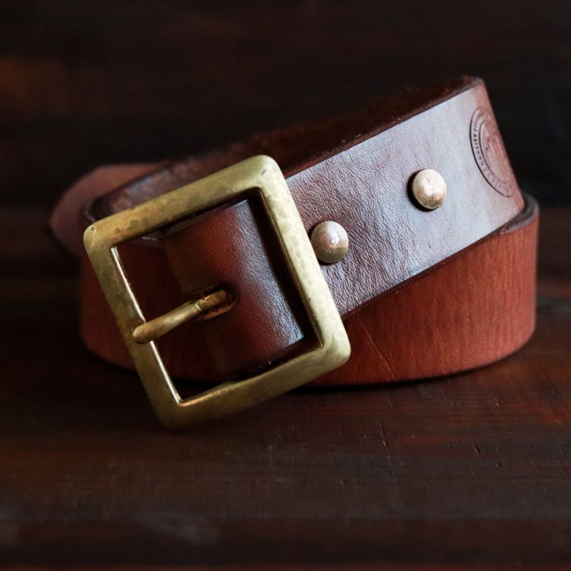 Vintage Brown Garrison Leather Belt 1