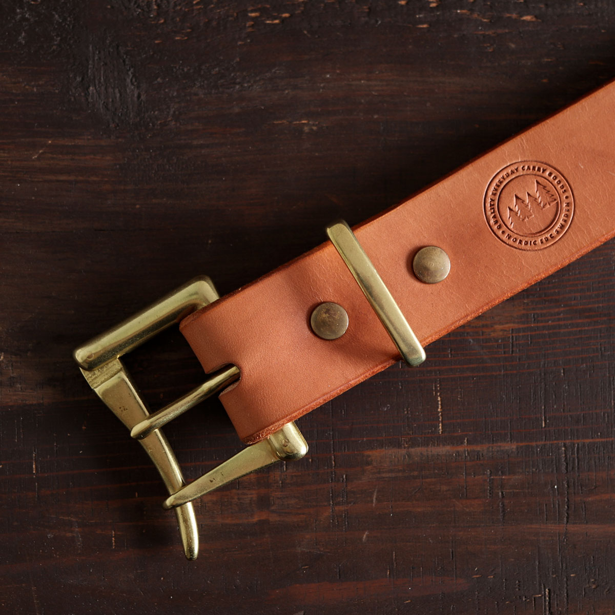 Belt Loop Leather Keychain - Dark Brown - Nordic EDC