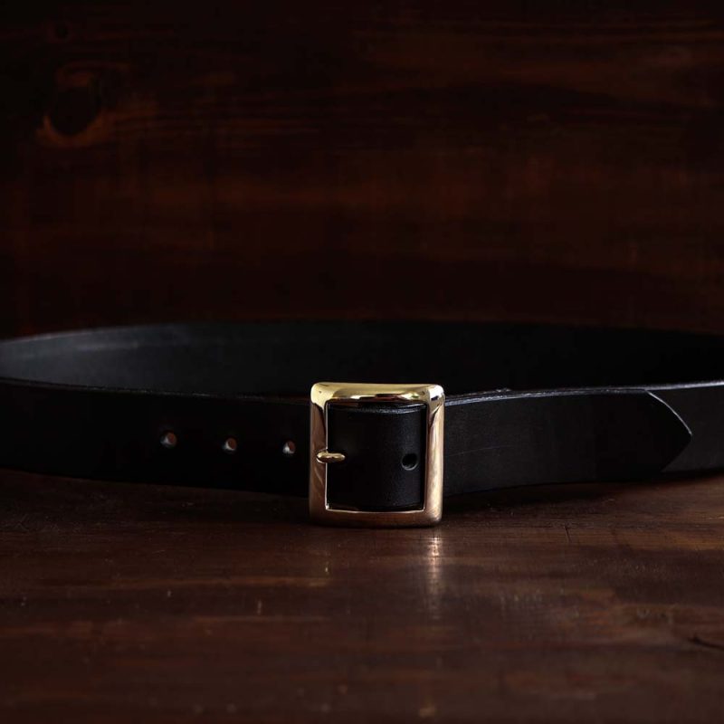 No. 2 Black Garrison Leather Belt