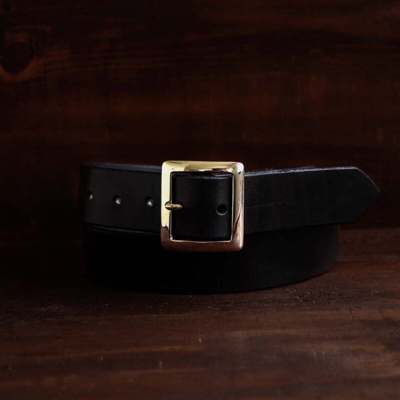 No. 2 Black Garrison Leather Belt