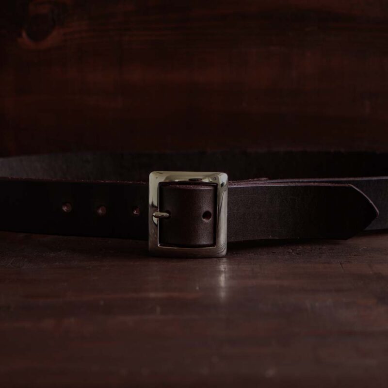 No. 2 Dark Brown Garrison Leather Belt