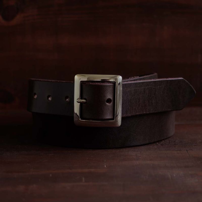 No. 2 Dark Brown Garrison Leather Belt