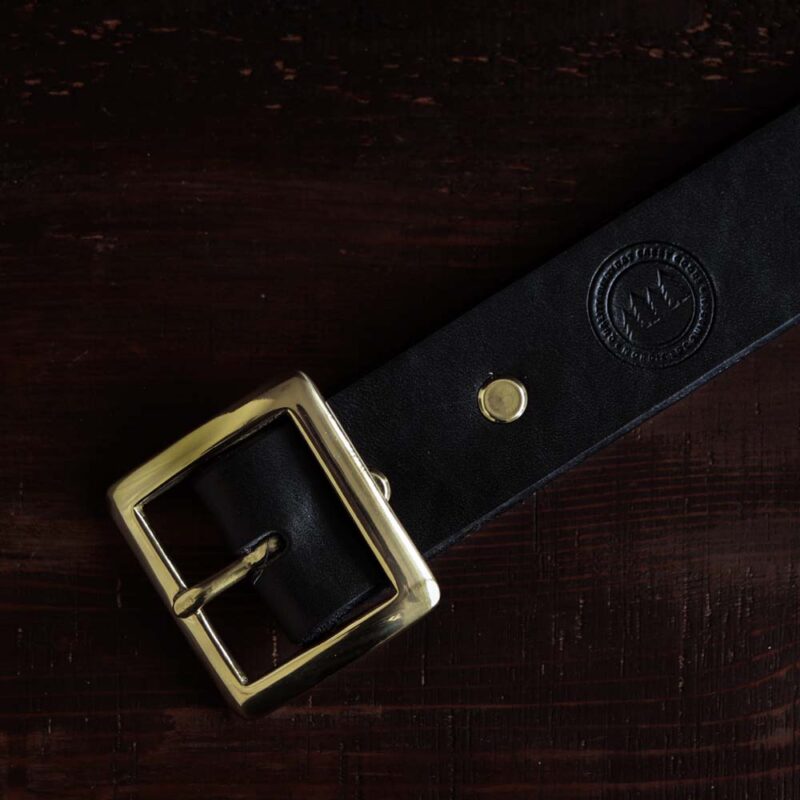 No. 2 Black Garrison Leather Belt