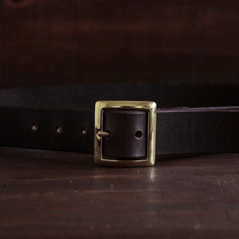 No. 2 Dark Brown Garrison Leather Belt