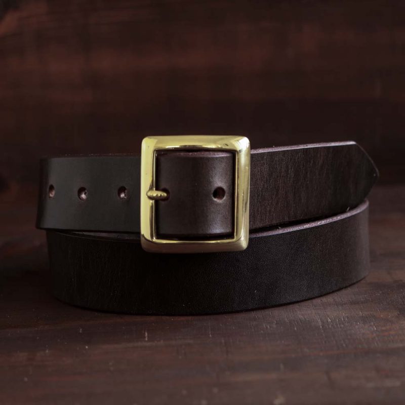 Dark Brown Garrison Leather Belt