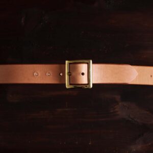 Natural veg tanned leather belt