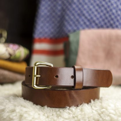 Belt Loop Leather Keychain - Brown - Nordic EDC