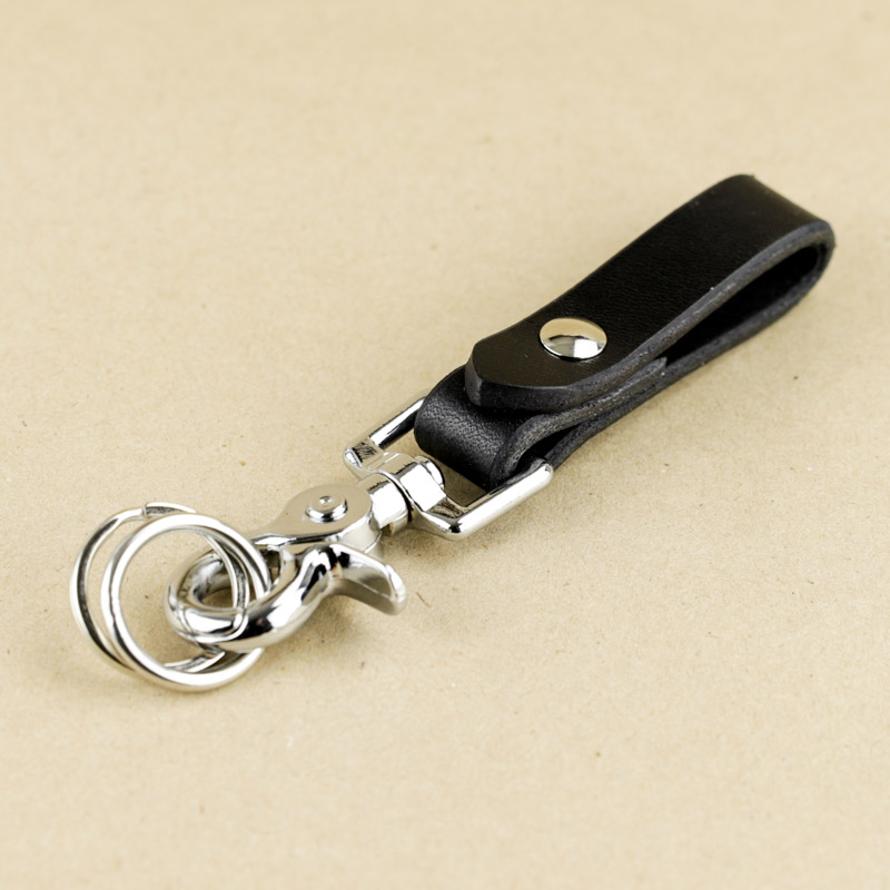 Belt Loop Leather Keychain - Black - Nordic EDC