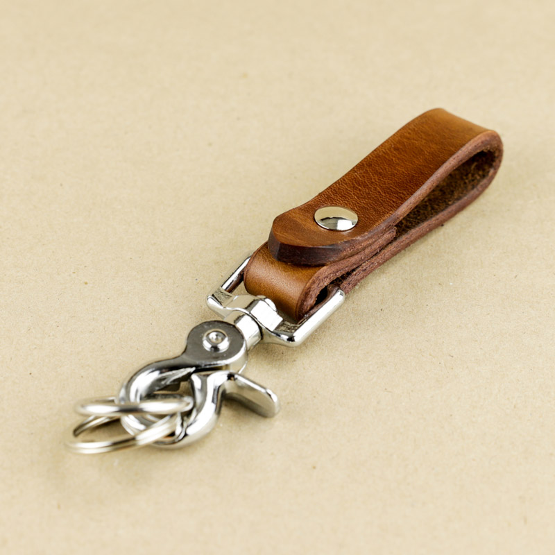 Belt Loop Leather Keychain - Brown - Nordic EDC