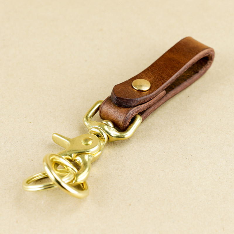 Belt Loop Leather Keychain - Brown - Nordic EDC