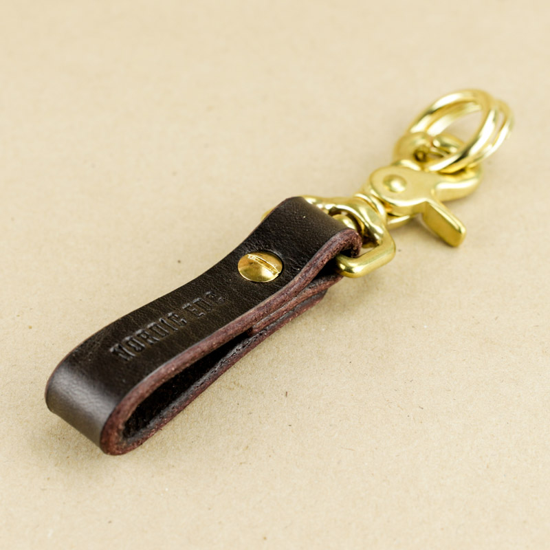 Black Leather Key Holder / Belt Loop