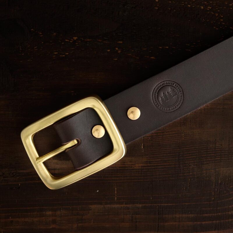 No. 5 Dark Brown Garrison Leather Belt