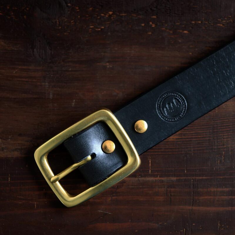 No. 5 Black Garrison Leather Belt