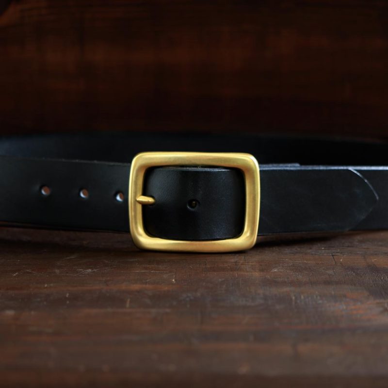 Black Garrison Leather Belt