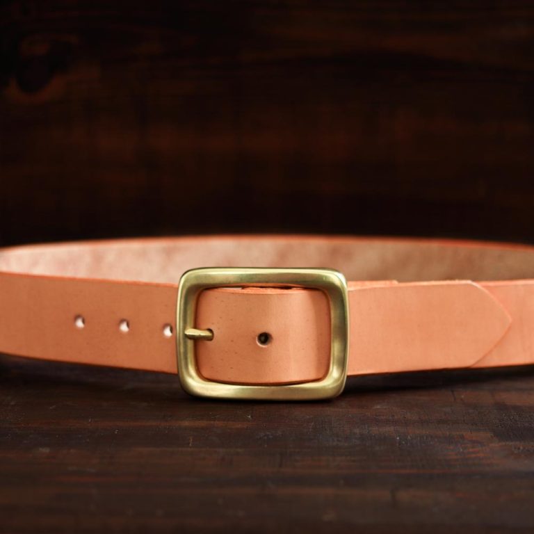 No. 5 Natural Garrison Leather Belt - Nordic EDC