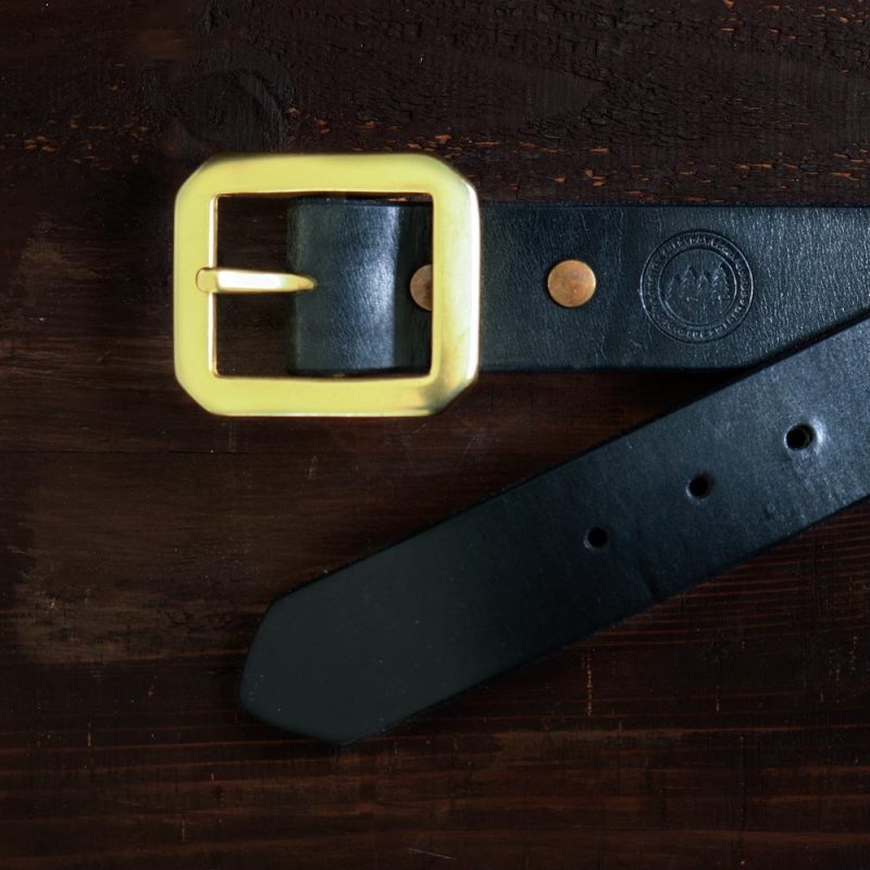 No. 6 Black Garrison Leather Belt