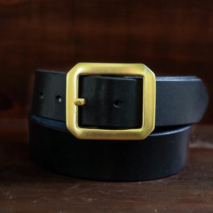 no. 6 black garrison leather belt