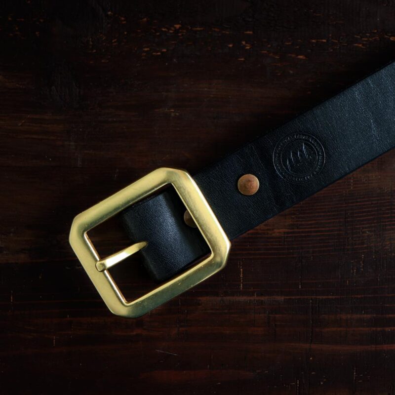 No. 6 Black Garrison Leather Belt