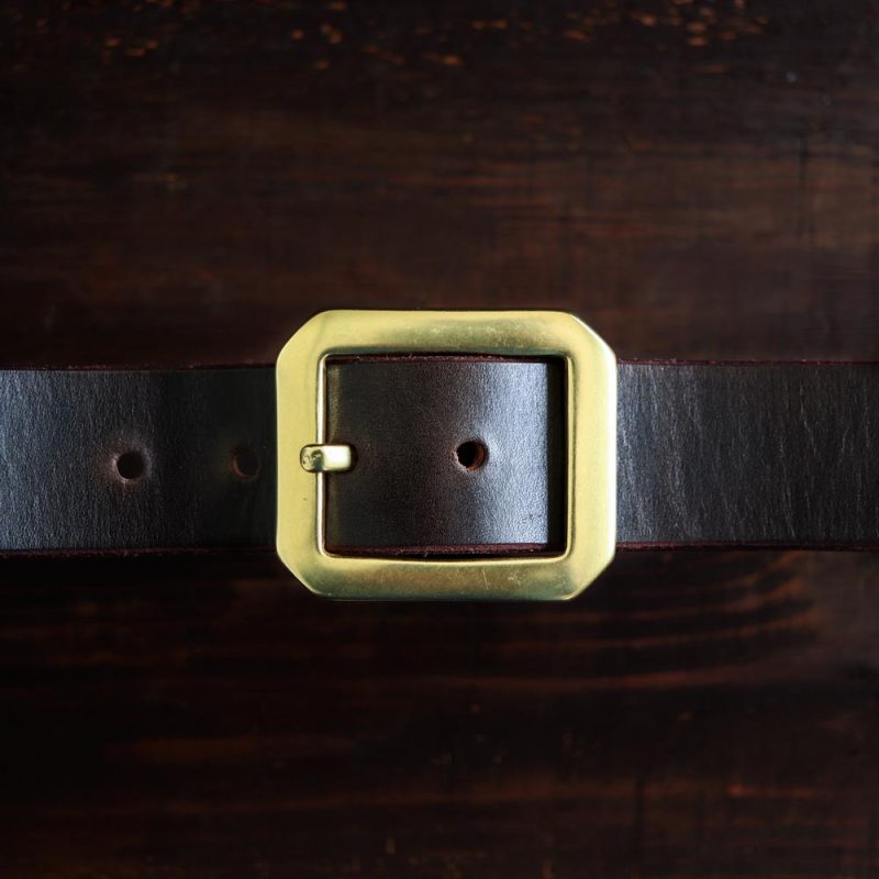 No. 6 Dark Brown Garrison Leather Belt