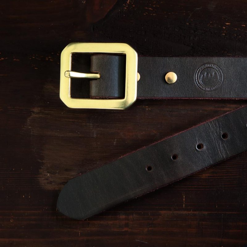 No. 6 Dark Brown Garrison Leather Belt