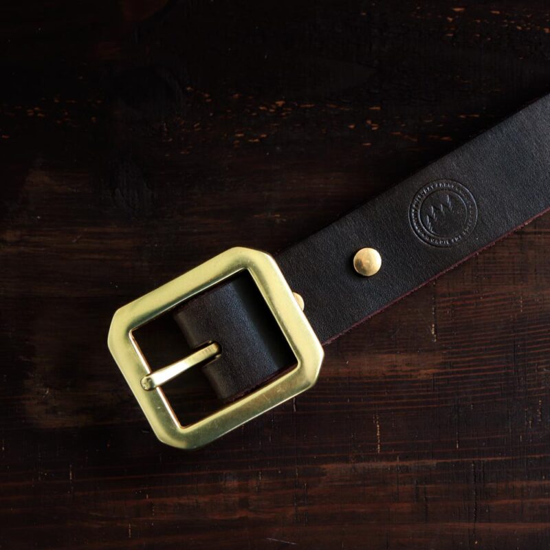 No. 6 Dark Brown Garrison Leather Belt