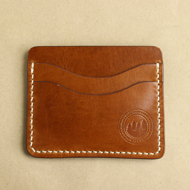 Minimalist leather wallet brown