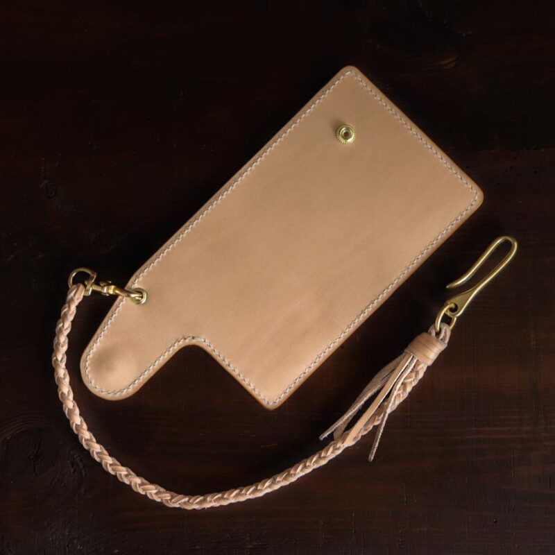 Leather Biker Wallet Natural Back