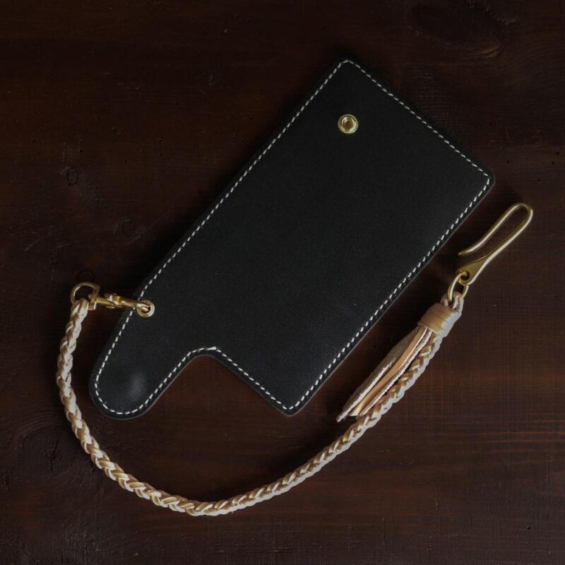 Leather Biker Wallet Black Back