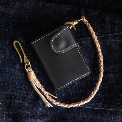 Leather Biker Wallet Black