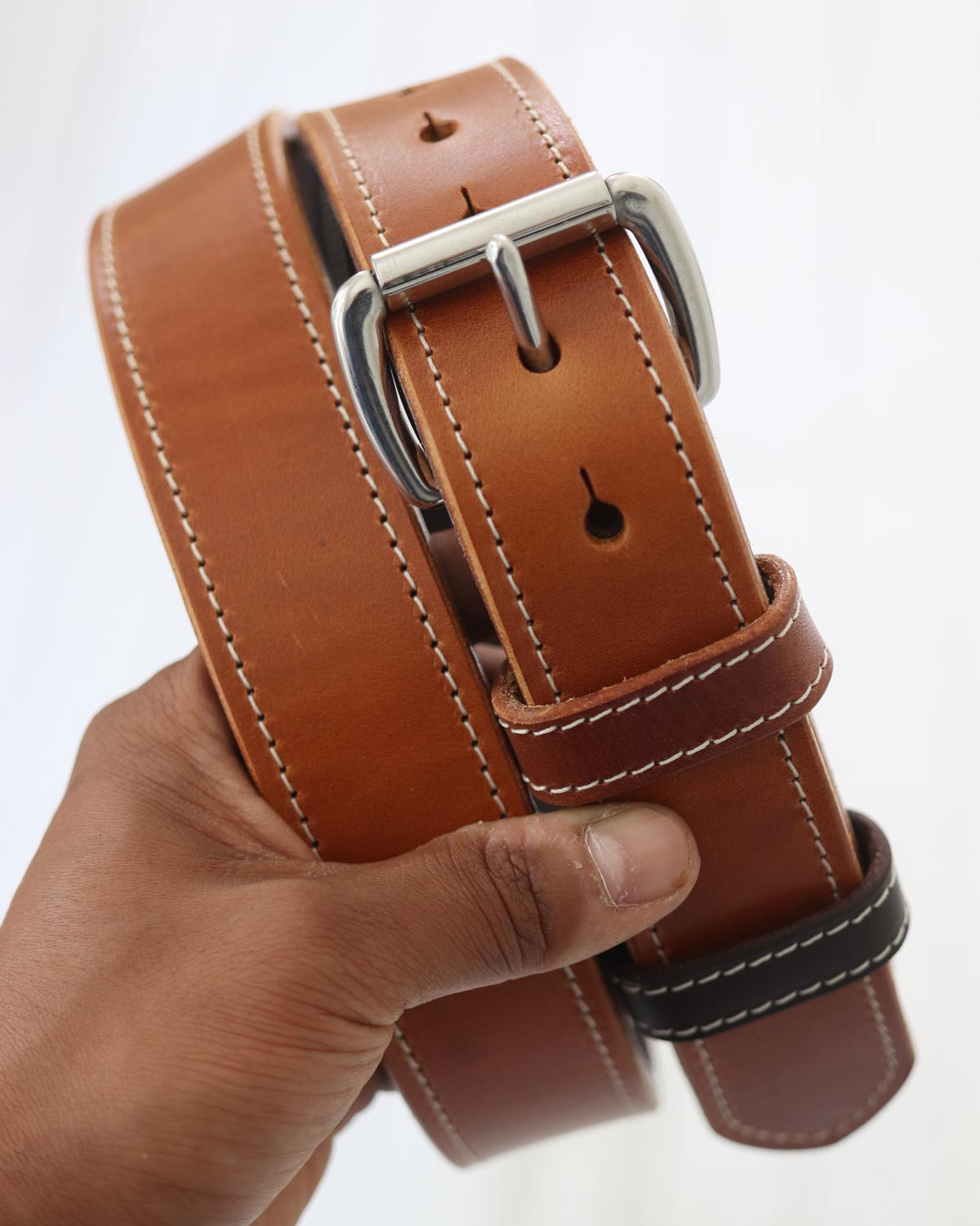 Double leather belt shop