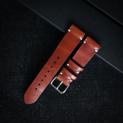 Leather watch band brown